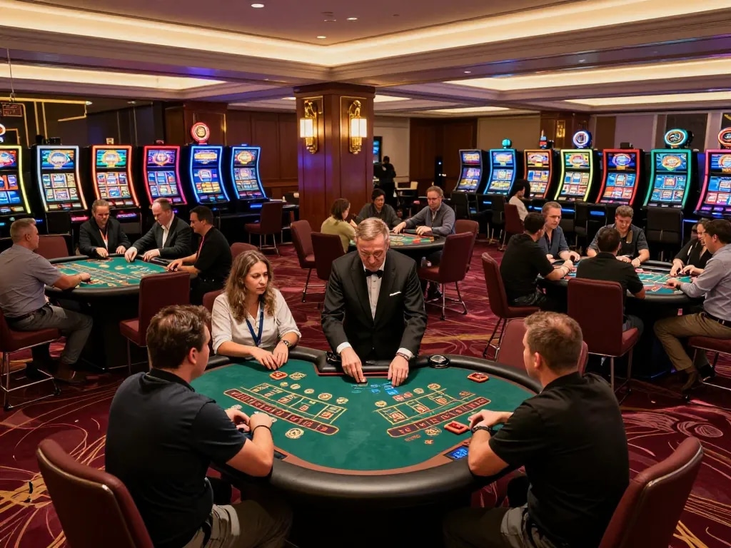 Exciting gaming experience at PH22, showcasing players enjoying live table games in a vibrant casino atmosphere