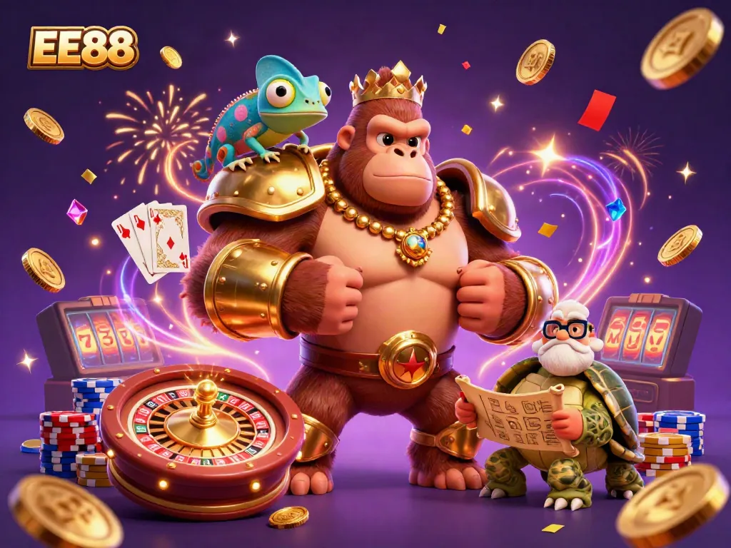 Revel in thrilling gameplay at EE88 with vibrant imagery showcasing exciting casino elements.