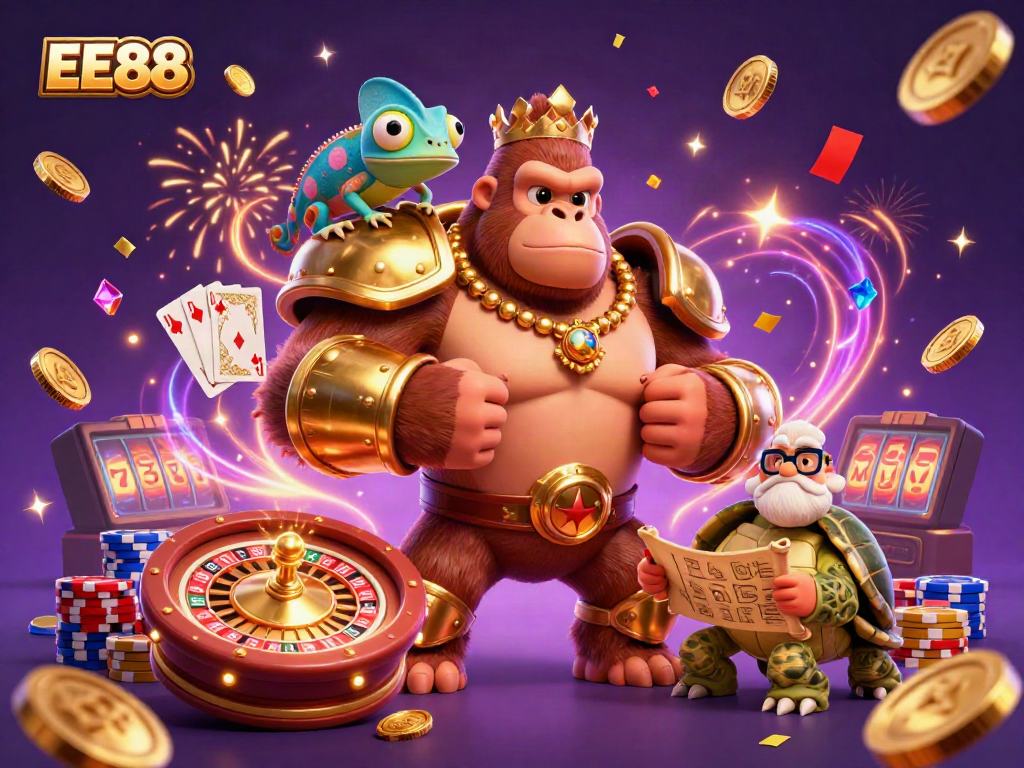 Revel in thrilling gameplay at EE88 with vibrant imagery showcasing exciting casino elements.