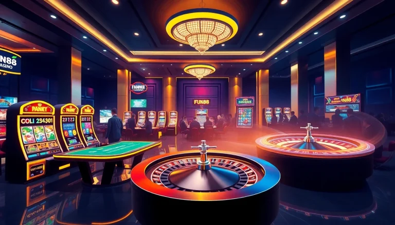 Experience the excitement of online gaming at https://fun88.se.net/ with engaging poker tables and vibrant slot machines.