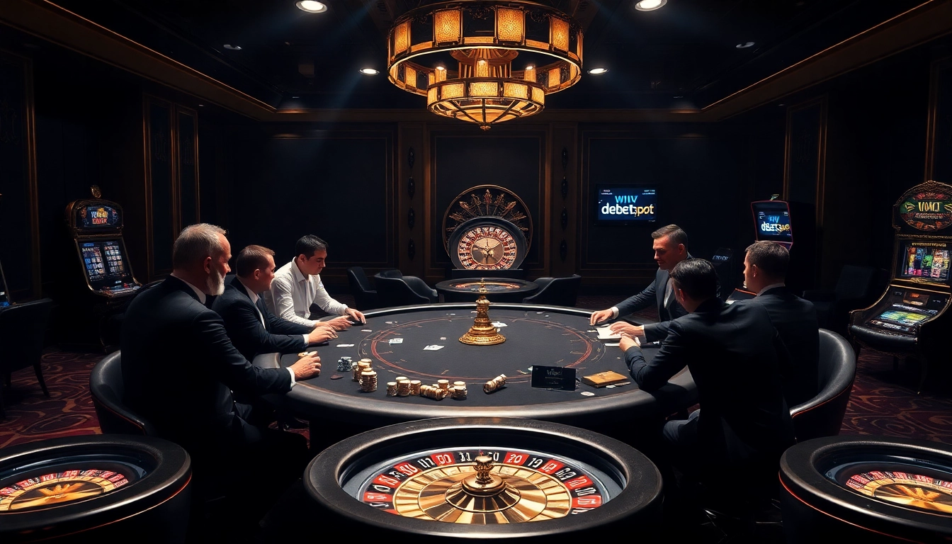 Experience the thrill of playing poker at https://debet.spot/ with intense strategies in a luxurious casino setting.