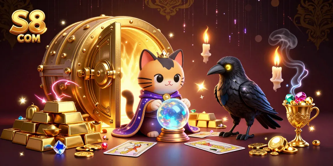 S8 COM brings the excitement of a mystical casino scene with treasure and fortune-telling characters.