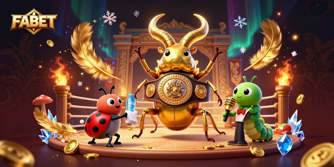 Experience the vibrant action of FABET through a stunning illustrated boxing match among insects.