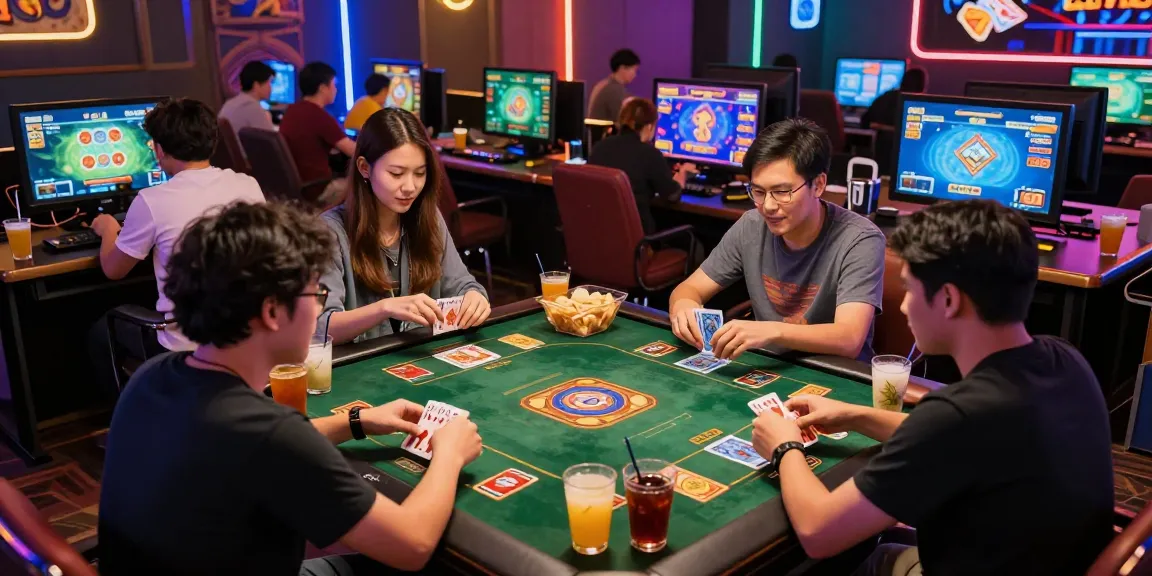 Pengguna bermain 68 game bài di lingkungan permainan digital yang hidup dengan suasana kasino yang dinamis.