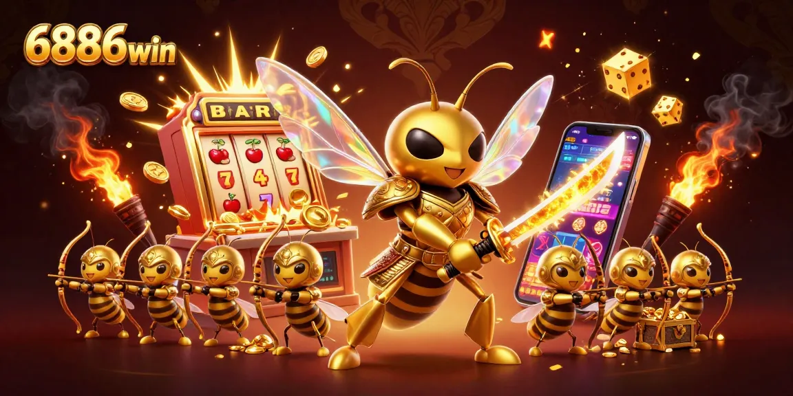 Engage with epic adventures on 6886win featuring an exciting casino scene filled with golden treasures.