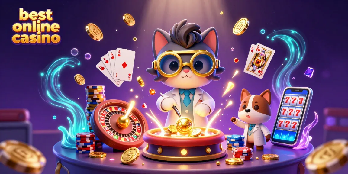 Celebrate winning at the best online casino with a vibrant 3D illustration of a cartoon scene featuring jackpots and excitement.