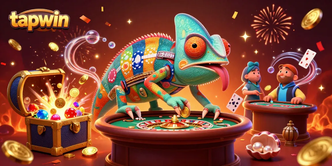 Experience the exciting world of tapwin with our vibrant casino illustration featuring dynamic gaming elements.